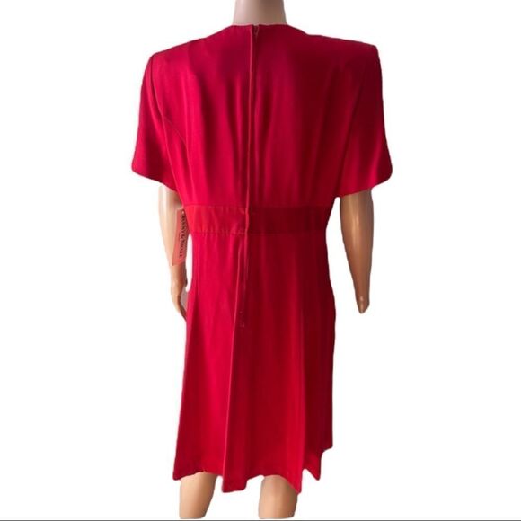 NWT Danny & Nicole 80’s Vintage Red Dress Size 14 - Picture 3 of 9